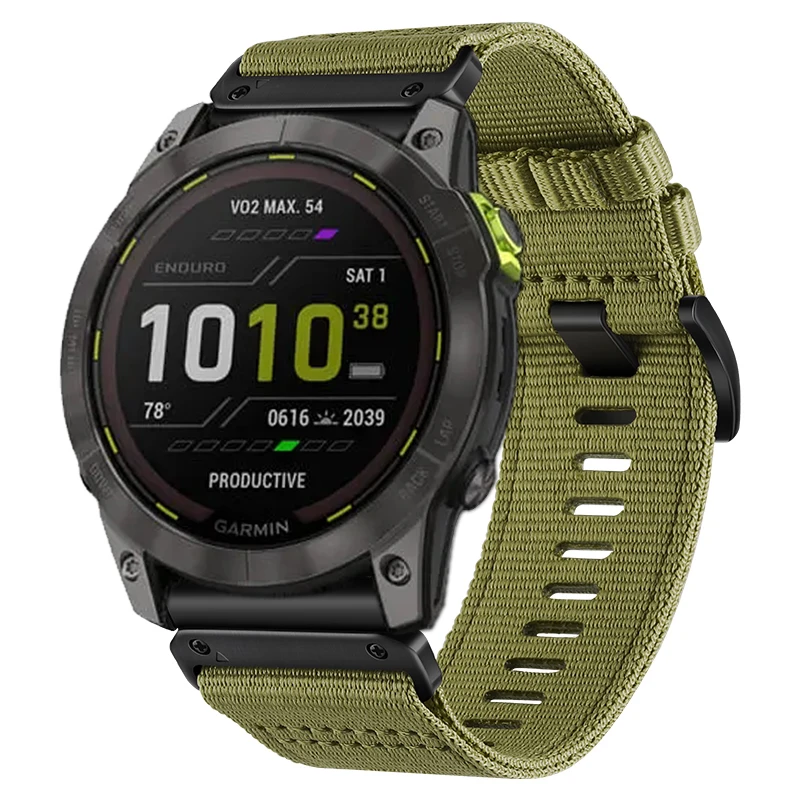 

Ремешок нейлоновый для смарт-часов Garmin Enduro/Enduro 2, браслет для наручных часов Fenix 7X 7 6X Pro 5X Plus, 26 мм 22 мм