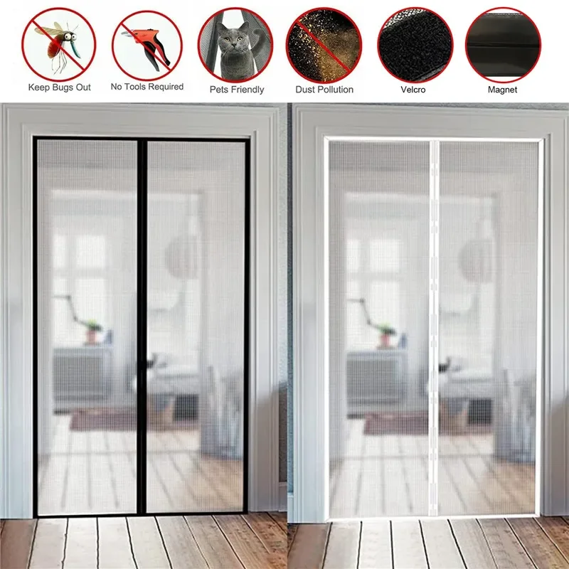 

Anti Mosquito Fly Curtains for Doors, Magnetic Mosquito Net, Door Window, Automatic Closing Mesh, Home, Kitchen, Living Room