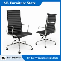 High Back Classic Genuine Leather Office Chair Ergonomic Office Chair Adjustable Swivel Leather Computer Desk Gaming Chair 1