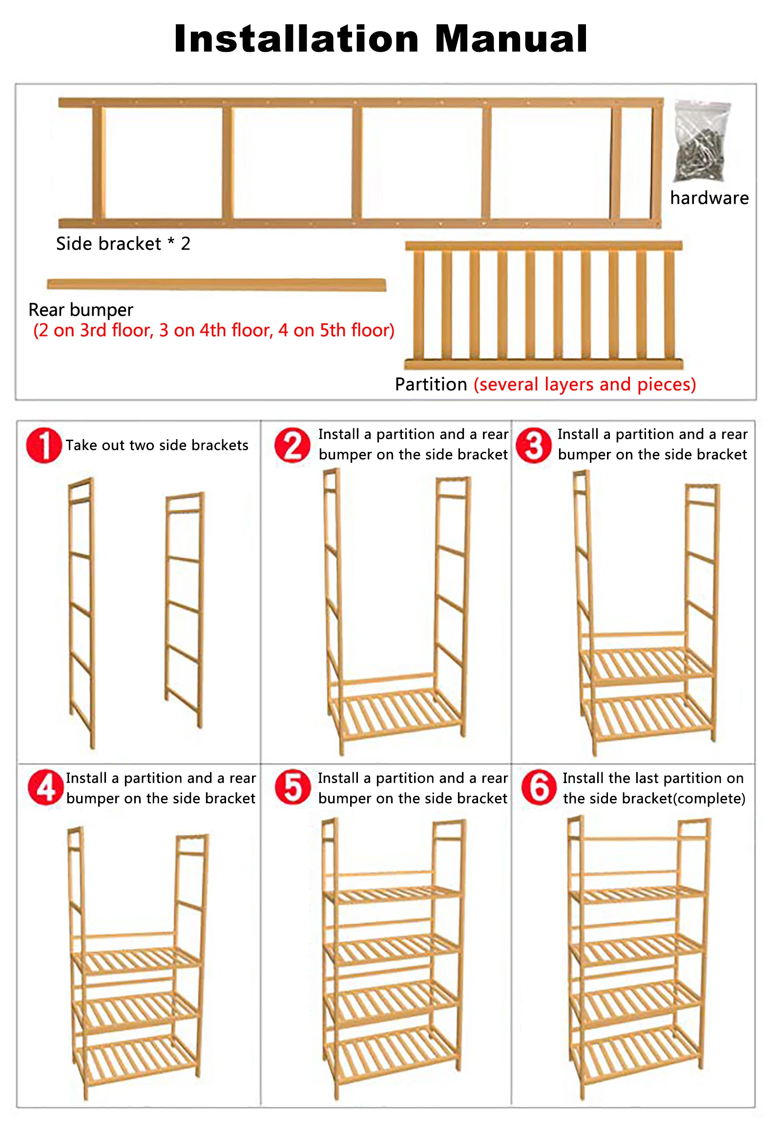 4-lagiges Lagerregal, Blumenregal, Zimmerpflanzenhalter, Holzregal, Topf-Organizer, Bücherregal, 50 x 23 x 100 cm, für Wohnzimmer, Balkon – Detail 8