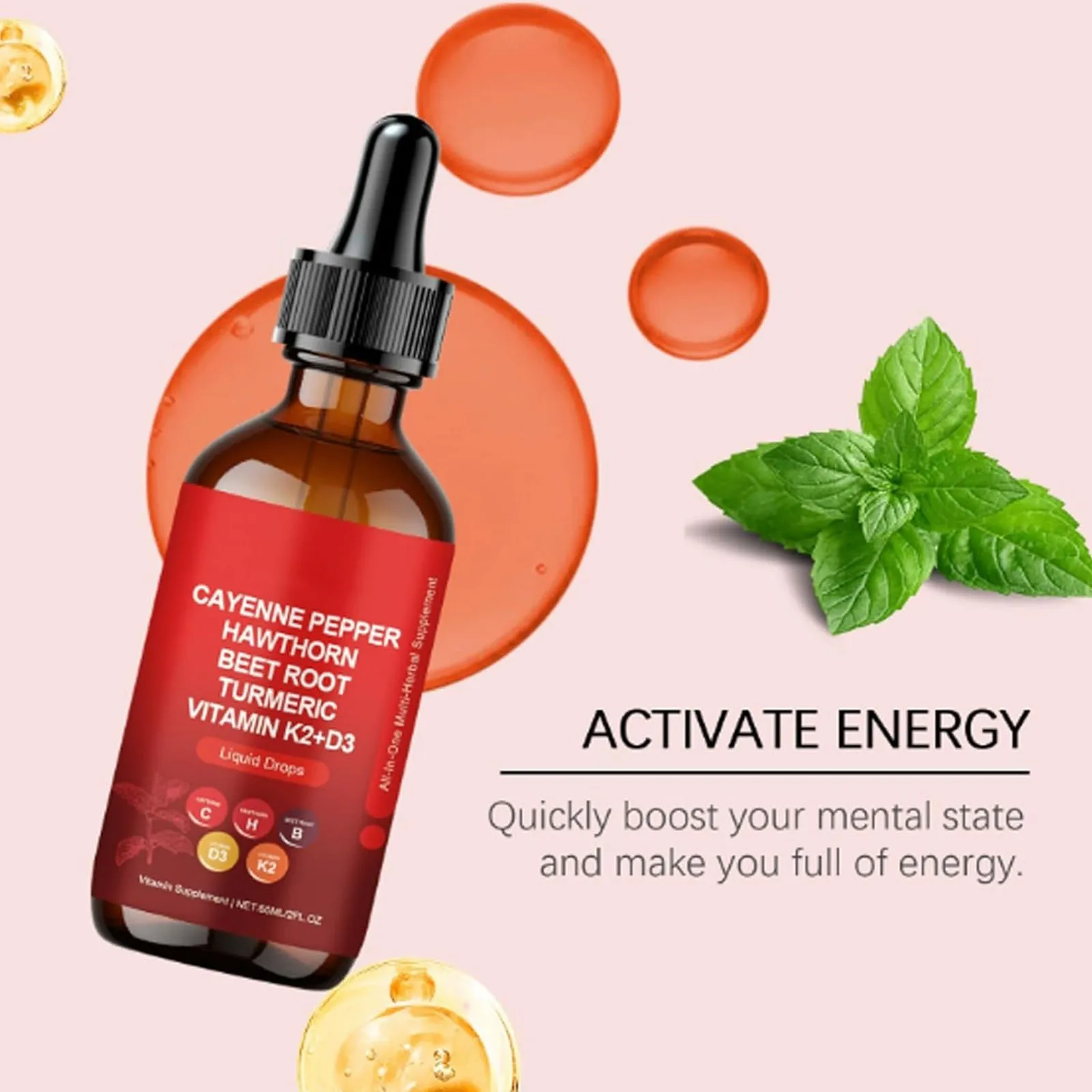 Capsicum Extract Capsicum Drops Organic Beetroot Drops 60ml Gift 2025 New