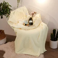 Solid Soft Warm Fleece Plaid Blankets and Bedspreads Living Room Bedroom Air Conditioning Bed Blanket For Sofa Bedding Mantas 4