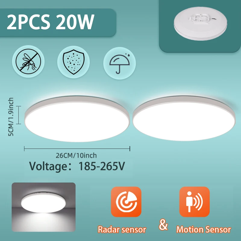 LED الرادار مصباح لجهاز الاستشعار Led مصباح السقف...