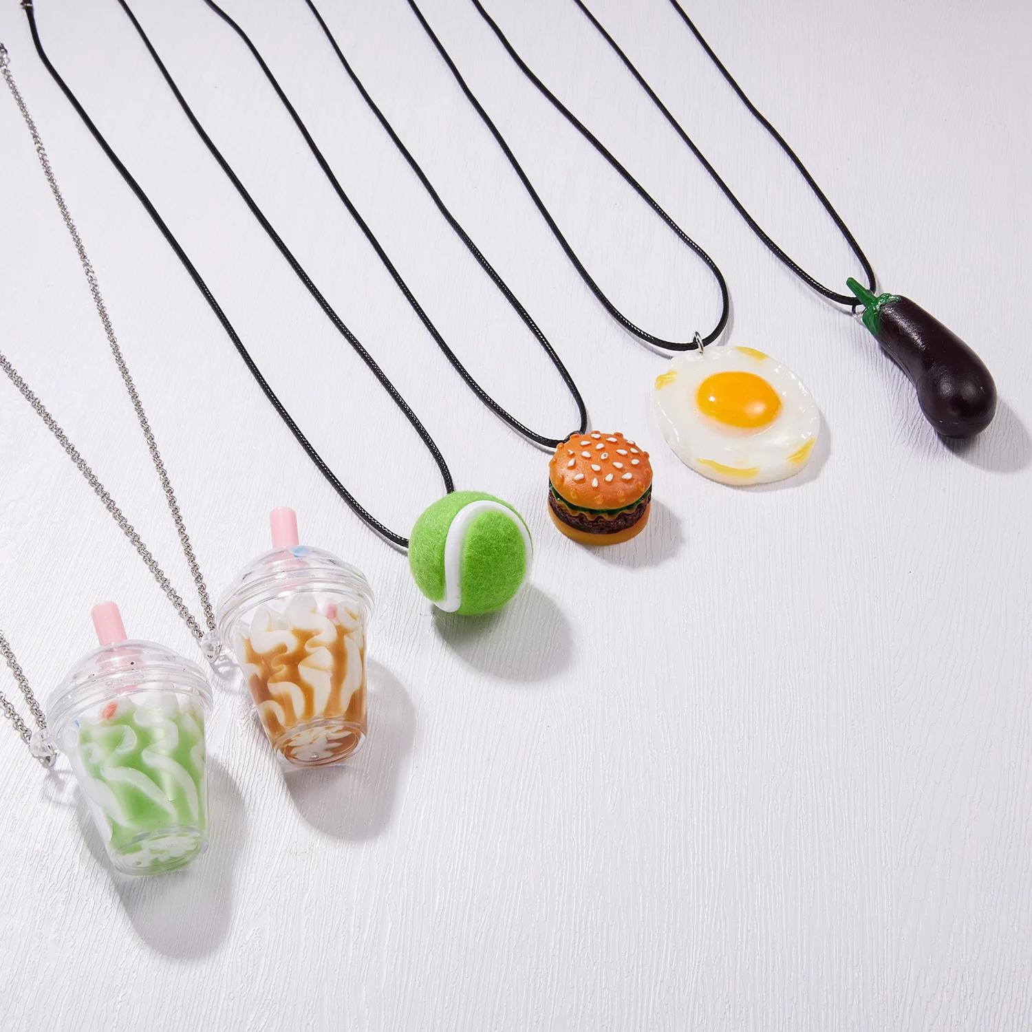 Green fig necklace,Fruit necklace,Miniature food necklaces,Fake food jewelry,Polymer  clay Fimo jewellery,Handmade