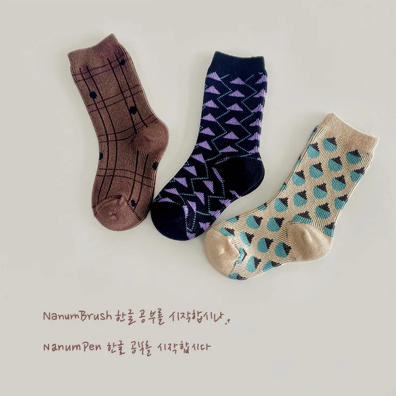 Kids Socks Little Boys Girls Calf Sock Kids Autumn Winter Cotton Cartoon Socks Children's Crew Sock