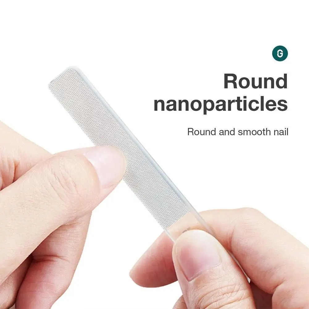 

Nano Glass Nail File Buffing Transparent Nail Art Manicure Sanding Grinding Rubbing Strip Professional Polishing Nail Repair