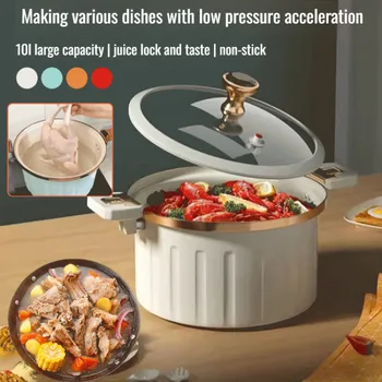 Multi-Functional Portable Pressure Cooker Aluminum Soup Rice Cooking Outdoor Camping Pot Cookware for Electric Ceramic Stove 1