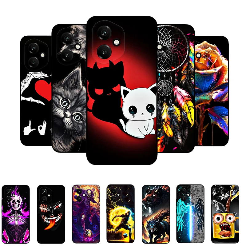 Cute Cat Soft TPU Silicone Protective Phone Case - Durable Back Cover in a Playful Design