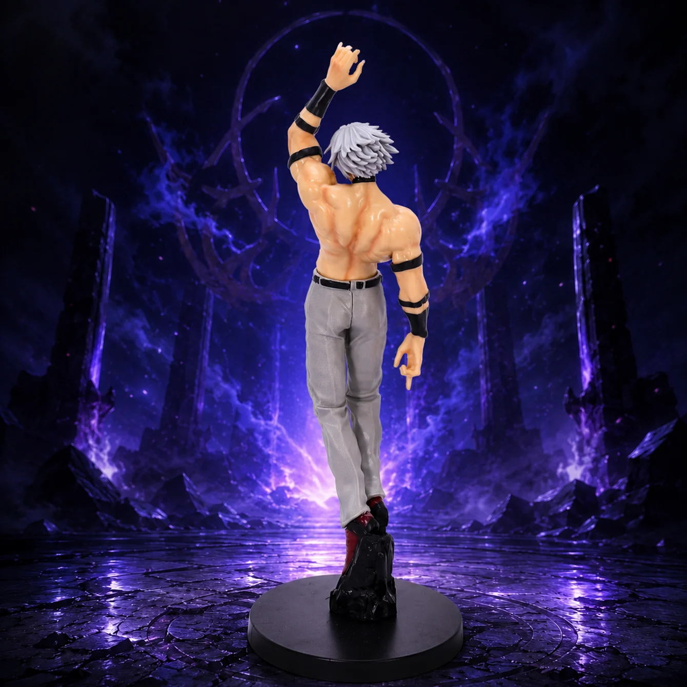 Orochi Anime Character Statue - Hot-Blooded King of Fighters Collectible & Desktop Decoration Gift