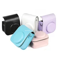 For Fujifilm Film Camera Bag for Instax Mini 11 9 8 Camera Case PU Leather Soft Silicone Cover Bag with Shoulder Strap - Image 3