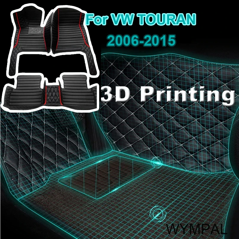 

Car Floor Mats For VW TOURAN 7-seat 2006-2015 2014 2013 2012 2011 Custom Auto Foot Pads Automobile Carpet Cover interior