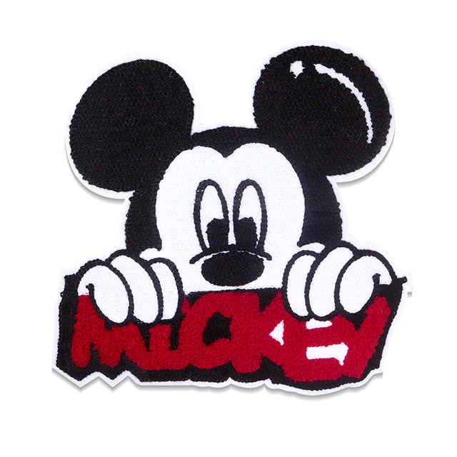 Disney-parches de aplique bordado de toalla de chenilla con icono