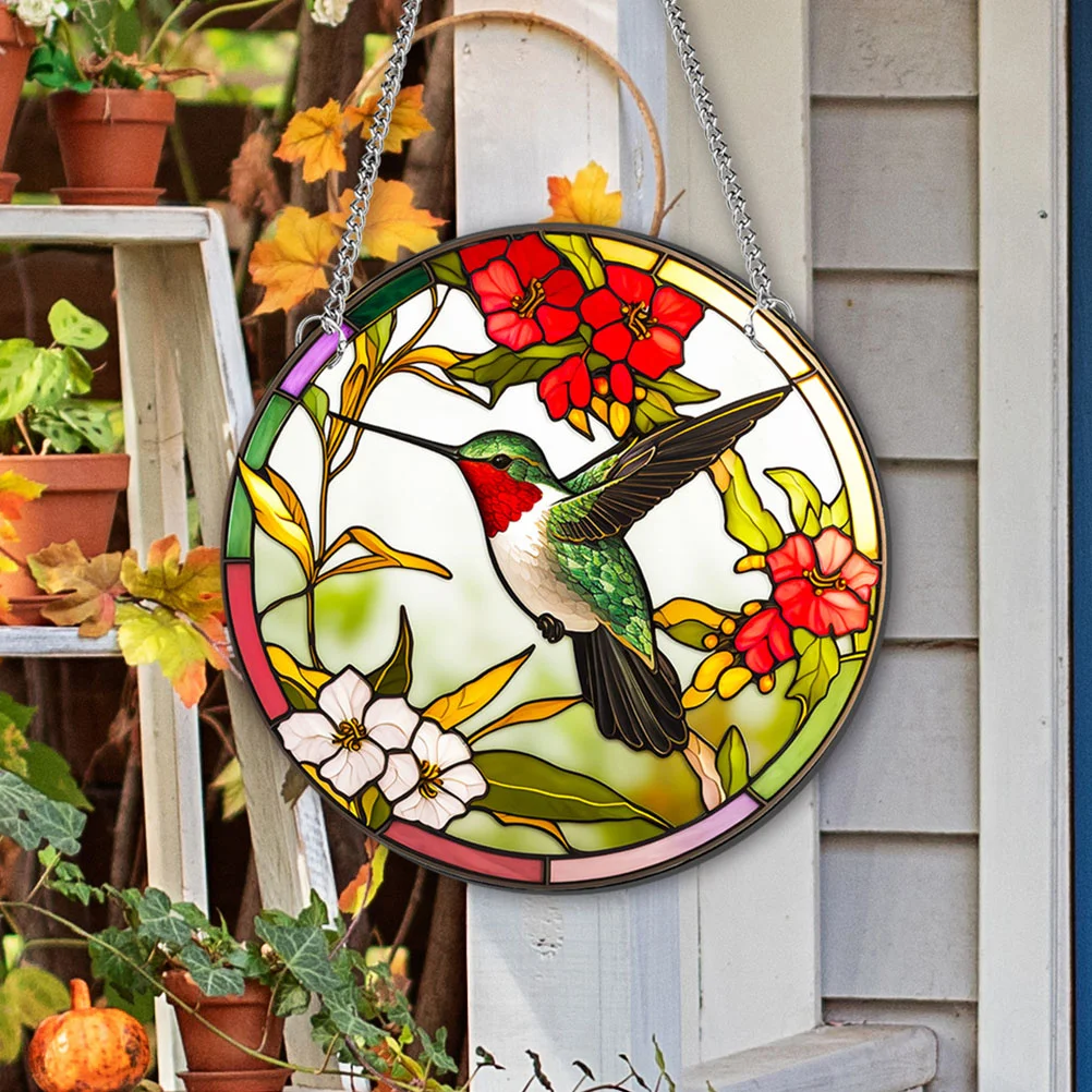 

Hummingbird Pendant Decorative Hummingbirds Home Pendants Hanging Emblems Ornament for Decorations Window Sign