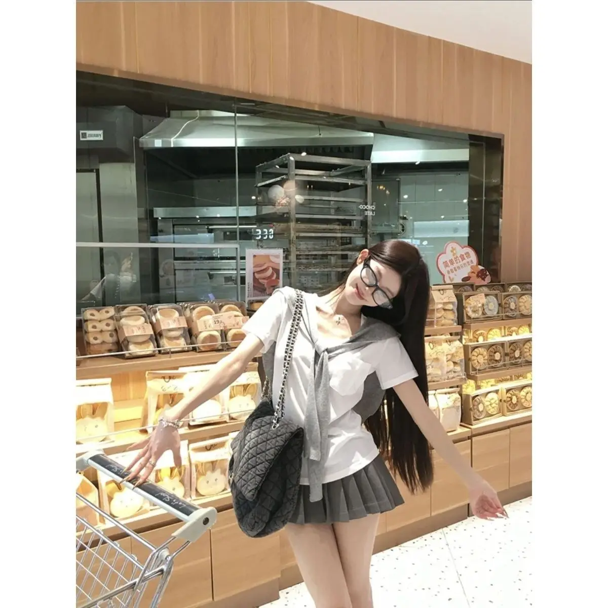 Japan Three-Piece Shawl T-Shirt Skirt For Women Summer 2024 Elegant Slim Everyday Casual Japanese Style Suit