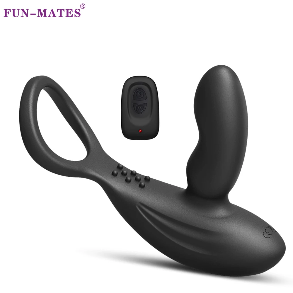 Massager Male Prostate Anal Vibrator Delay Ejaculation Ring Wireless Vibrating Anal Butt Plug Adult Produc_voghion.com