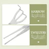 1pc 2-in-1 Stainless Steel Root Rake with Bonsai Tweezers with Ergonomical Handle Soil Farming Tool for Succulents Crafting 4