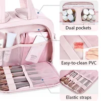 Large Capacity Cosmetic Bag Female Travel Wash Handbag Bathroom Partition Shower Makeup Pouch Waterproof Toiletries Organizer 5