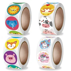 500Pcs Animals Stickers Cartoon Sticker Cute Children Reward Label for Gift Box Scrapbook Decoration Stationery School Supplies
