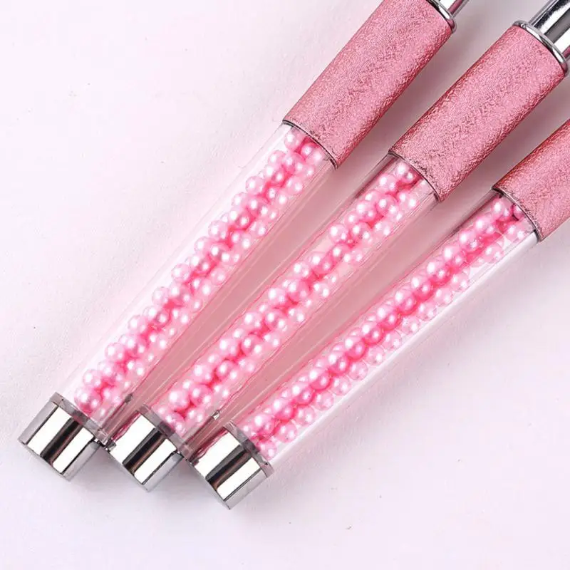 

Rhinestone Handle Nail Art Acrylic UV Gel Extension Brush Grids Flower Design Drawing Liner Pen Manicure Tool