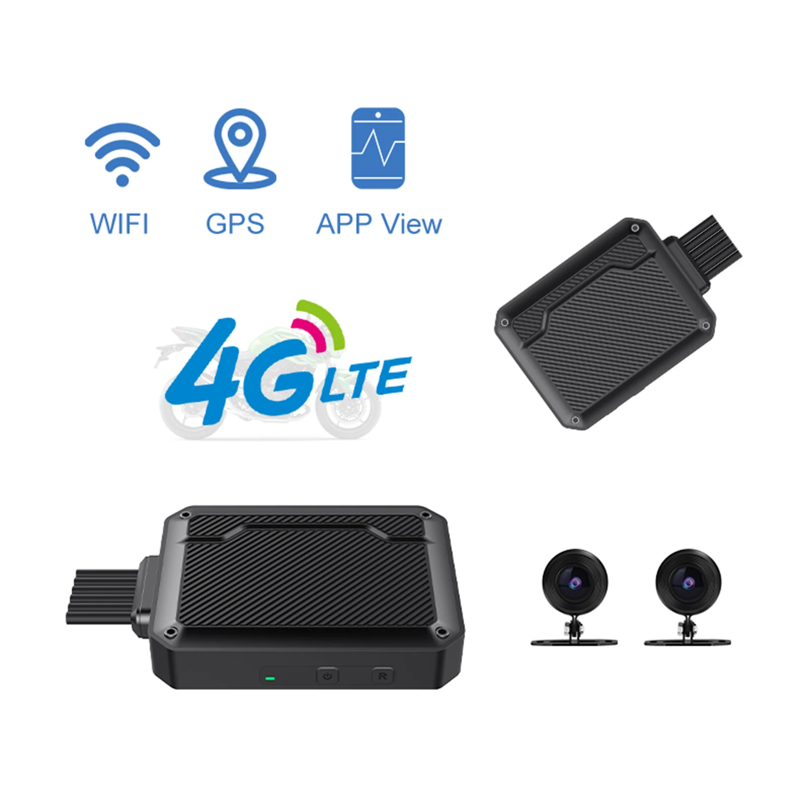 

Motorcycle Driving Recorder 4G Android 8.1 WiFi GPS IP67 Waterproof Waterproof Front and Rear Dual Recording wide Angle Lens