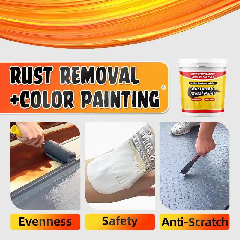 Rust removal paint Rustproof Metal Paint 260g Waterproof Water-based Steel Renovation Anti-corrosion For Iron Door Railing Car Refurbishment