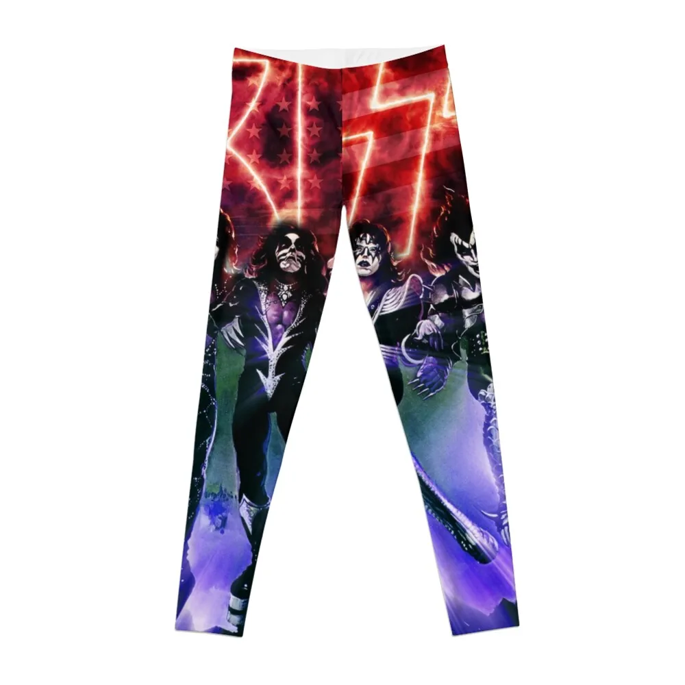 

KISS  the Band - Destroyer USA Edition Logo Leggings push up tights for women sportswear women gym