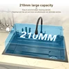 Sink Stainless Steel Kitchen Apartment Large Single Slot With Knife Holder Multifunction Wash Basin For Kitchen 2