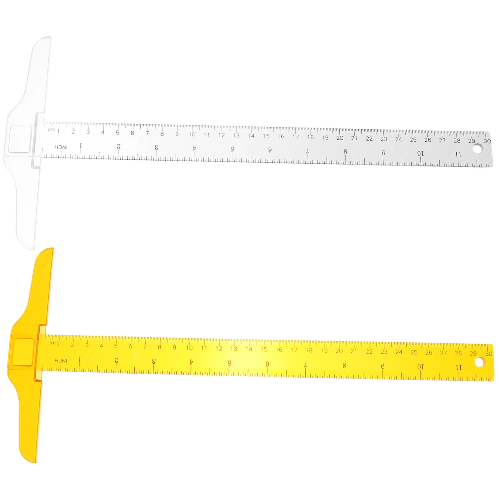 2Pcs T Shape Rulers T- Square Ruler Straight Measuring Ruler for Architect  Engineer Scale Tool Student Drafting ( Transparent - AliExpress