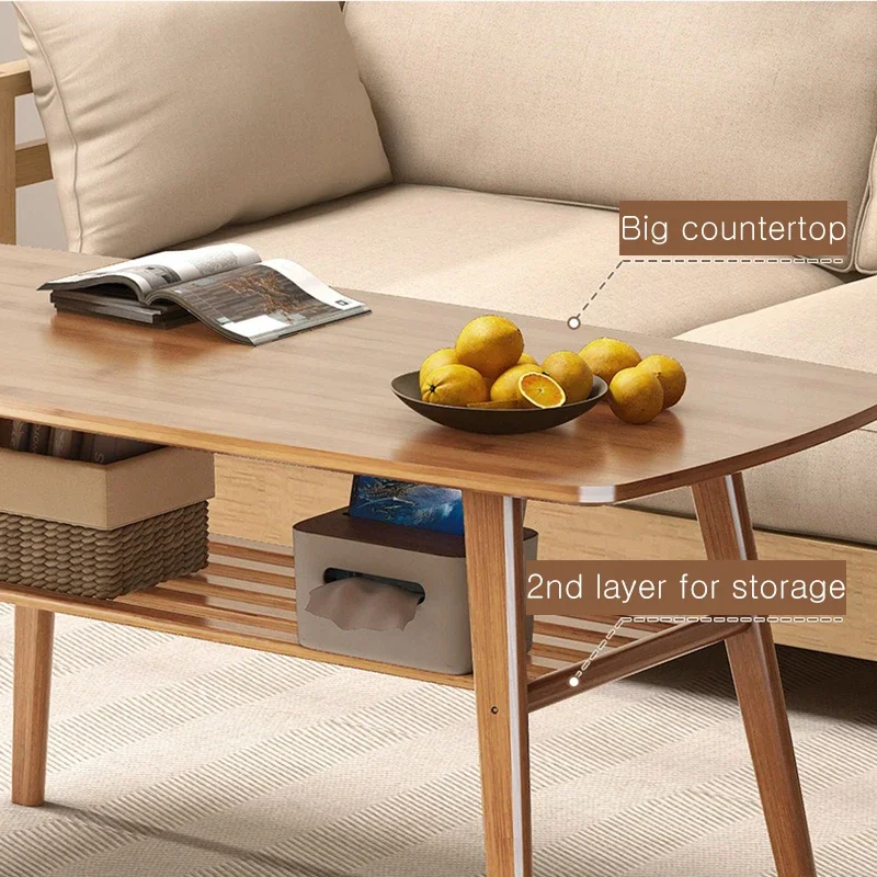 Coffee Table for Living Room Balcony Tea Table, Home Modern Center Table with Storage