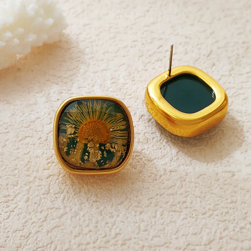 Trendy Jewelry Vintage Temperament Flower Earrings For Women Fashion Accessories - 5
