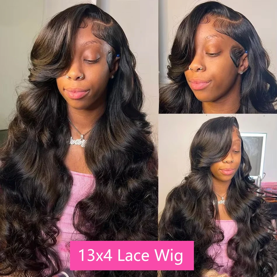 HD Transparent 13x4 13x6 Body Wave Lace Front Wig Pre Plucked 360 Lace Frontal Wig Human Hair Wigs For Women 7x6 Wig 200 Density 2