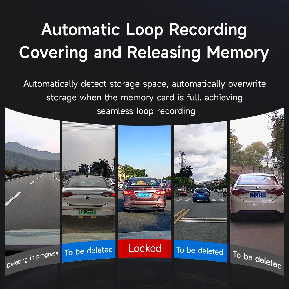 JIUYIN Driving Recorder Automatic loop recording 2K HD DVR Night Vision Wifi Smart Connect Car Recorder