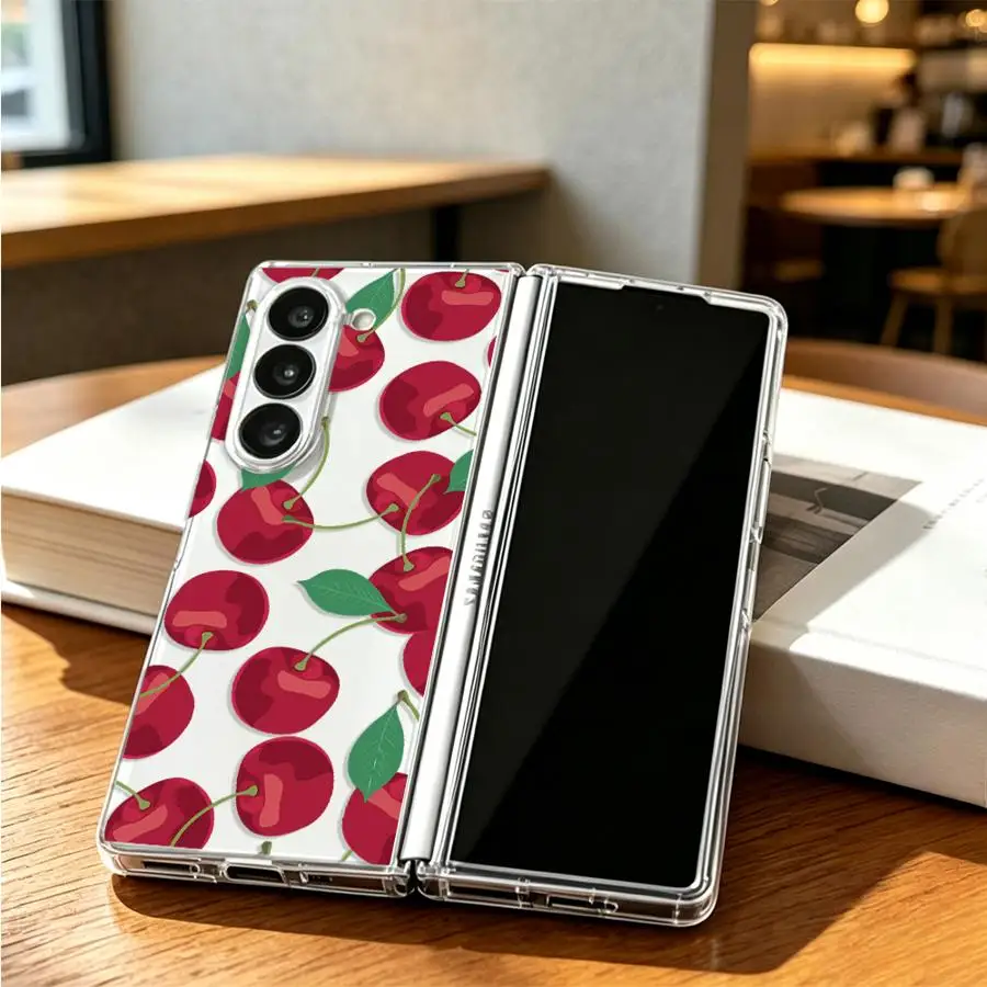 Cherry Print Back Phone Cover Case
