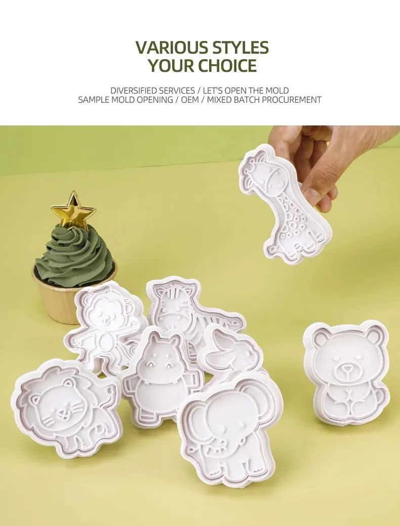 Description Picture 6 of itemOversea Hot Sales 4Pcs Animal Shape Cookies Cutter Mold Fruit Biscuit Mold Fondant Tool For Children DIY Baking