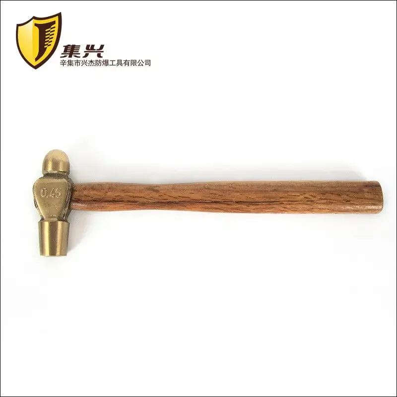 Nail Hammer, Copper Hammer, Hand Hammer, Wooden Handle, Round Head Hammer, Explosion-proof, Safe, and Sparkless Hand 1P-3P 3