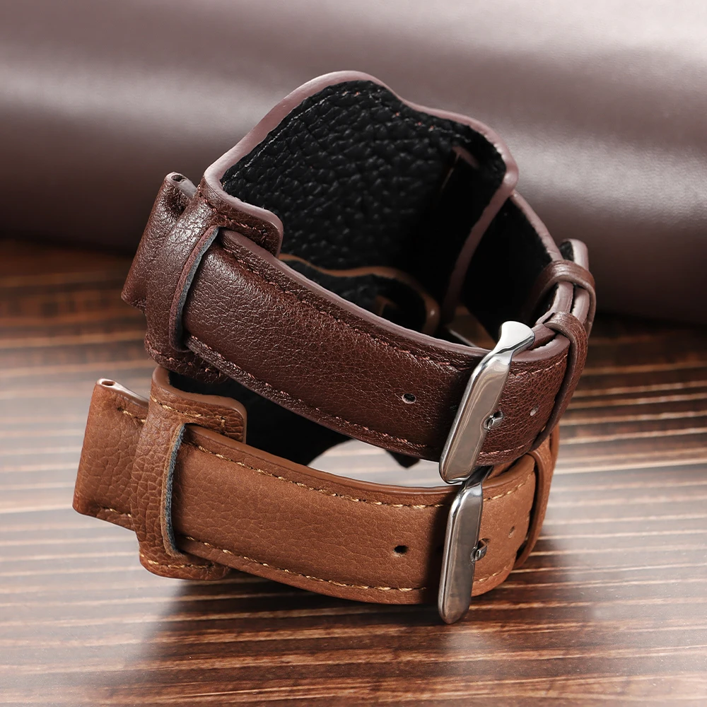 Vintage Leather Watch Strap - Universal Bracelet Replacement for Women & Men Accessories