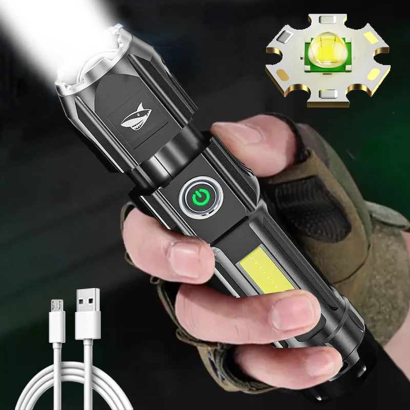 Портативная перезаряжаемая USB светодиодная вспышка Мощная Вспышка