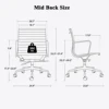 Mid Back Classic Genuine Leather Office Chair Ergonomic Office Chair Adjustable Swivel Leather Computer Desk Gaming Chair 2