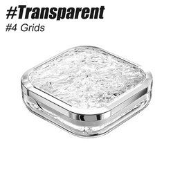 Travel - Ready Durable Watertight Pill Organizer with Multiple Compartments (Transparent - 4Grids)