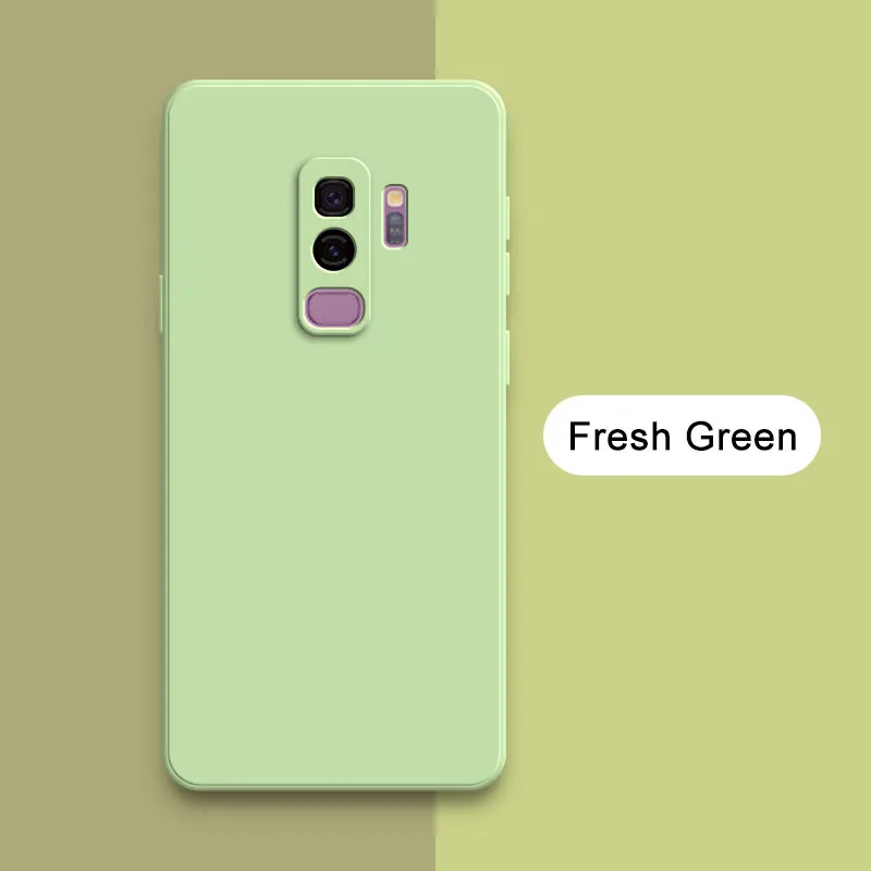 Square Liquid Silicone Back Cover - Camera Protective Soft Shockproof Phone Case