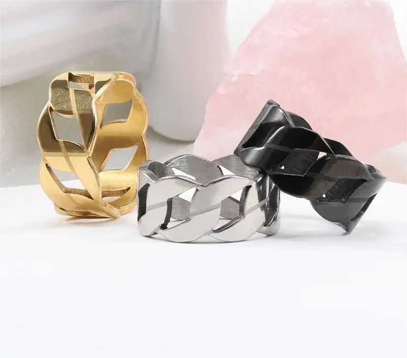 

New personalized retro Fried Dough Twists ring for men and women