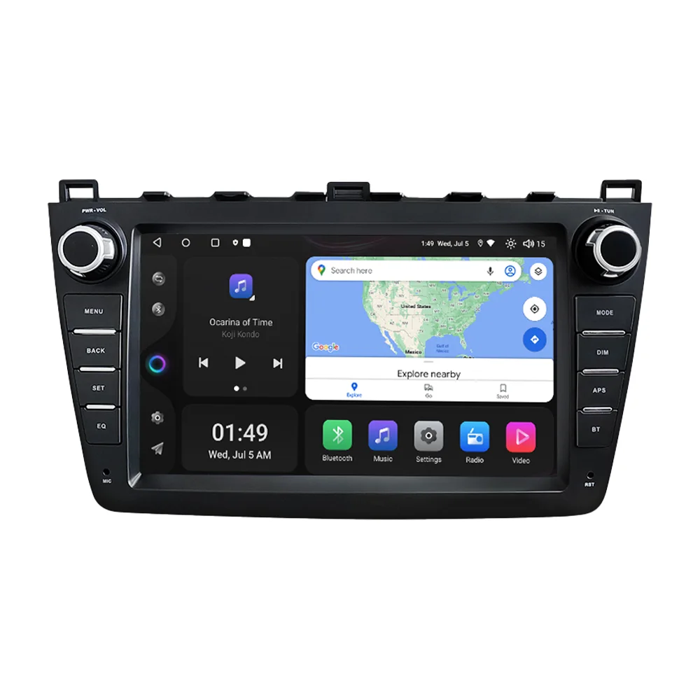 Car Multimedia Player Car Radio 9&lsquo;&rsquo; Android 12 For Mazda 6 6(GH) RUI 2008 2010 2012 2013 2015 Navigation CarPlay GPS Auto 4G