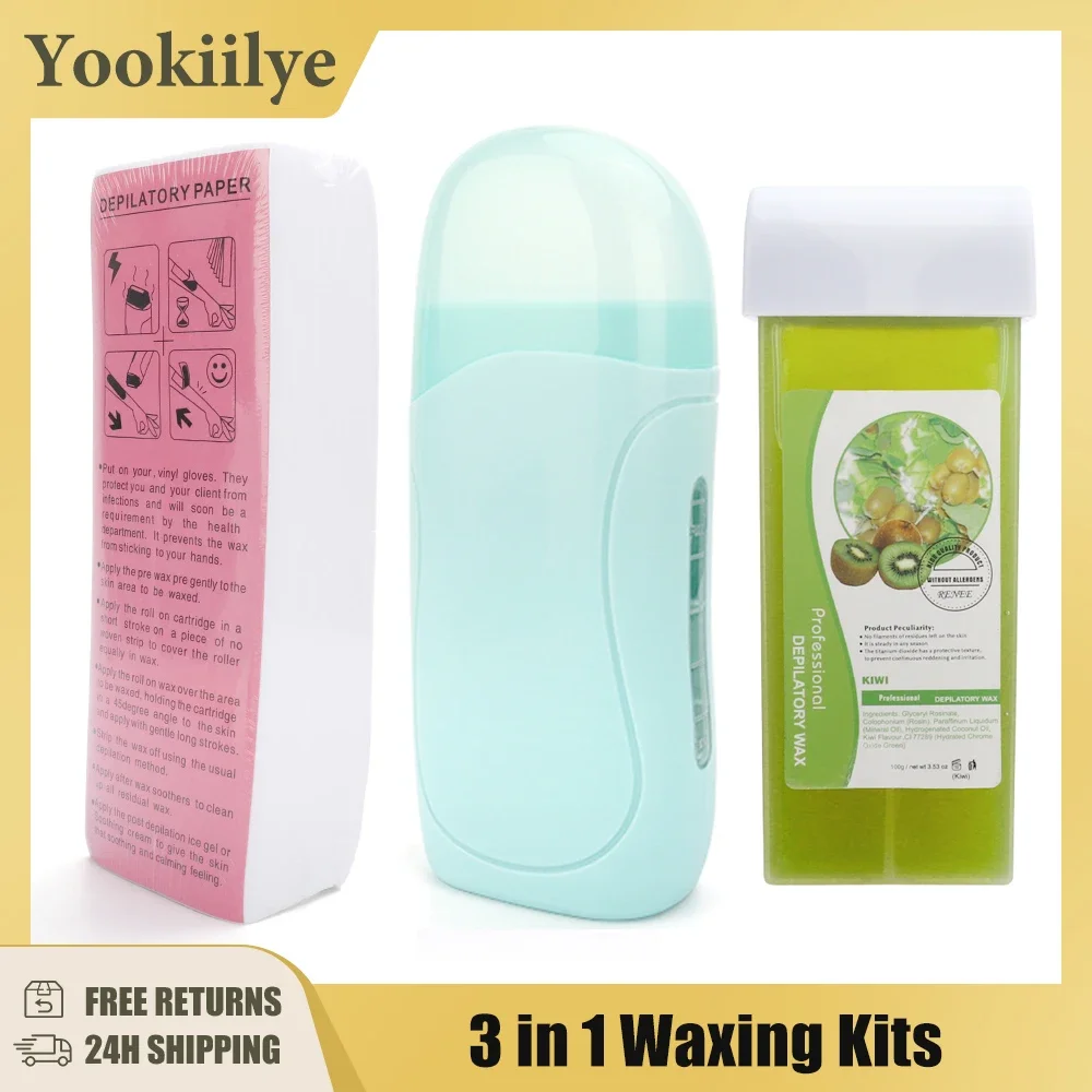 ProfessionalRollerDepilatoryWaxKitHairRemovalWaxingKitWax