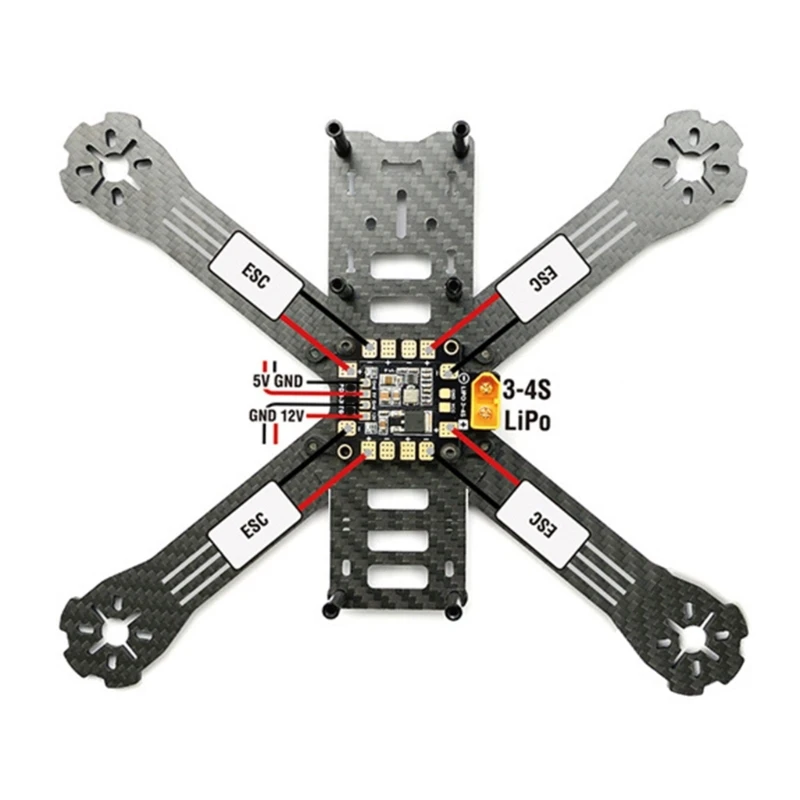 Drone Power Hub 1Piece Mini Power Hub Power Distribution Board PDB BEC 5V & 12V For FPV 250 ZMR250 Multicopter Quadcopter K1KF