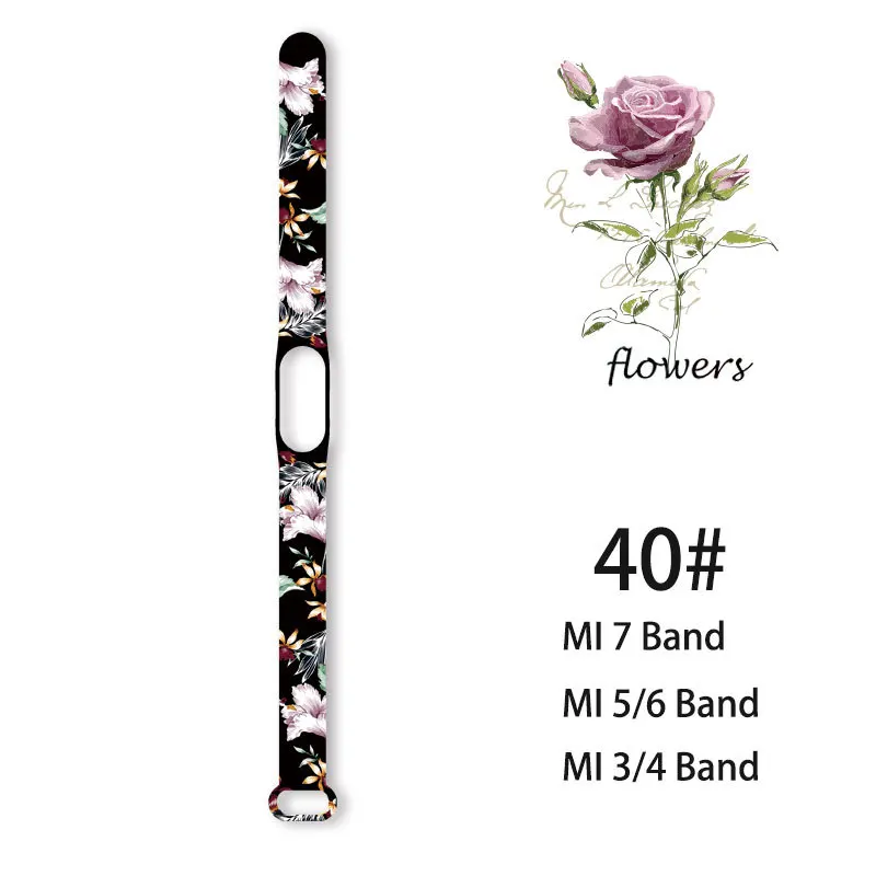 Floral Silicone Watch Band Replacement Strap - Stylish and Durable Bracelet