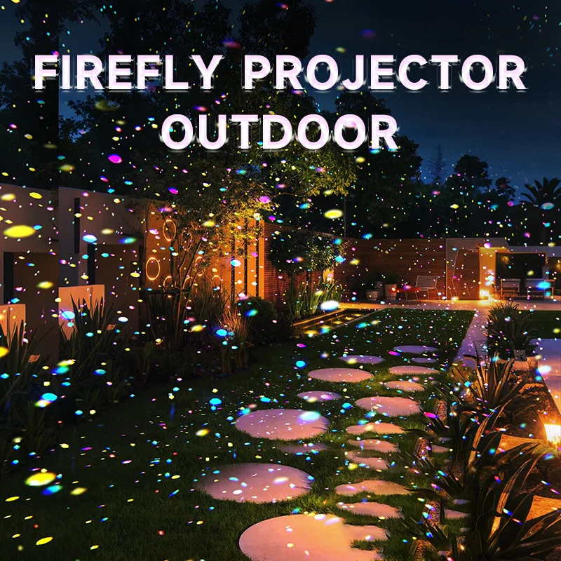 Laser firefly projection lighting park courtyard decoration rotating atmosphere light outdoor laser light