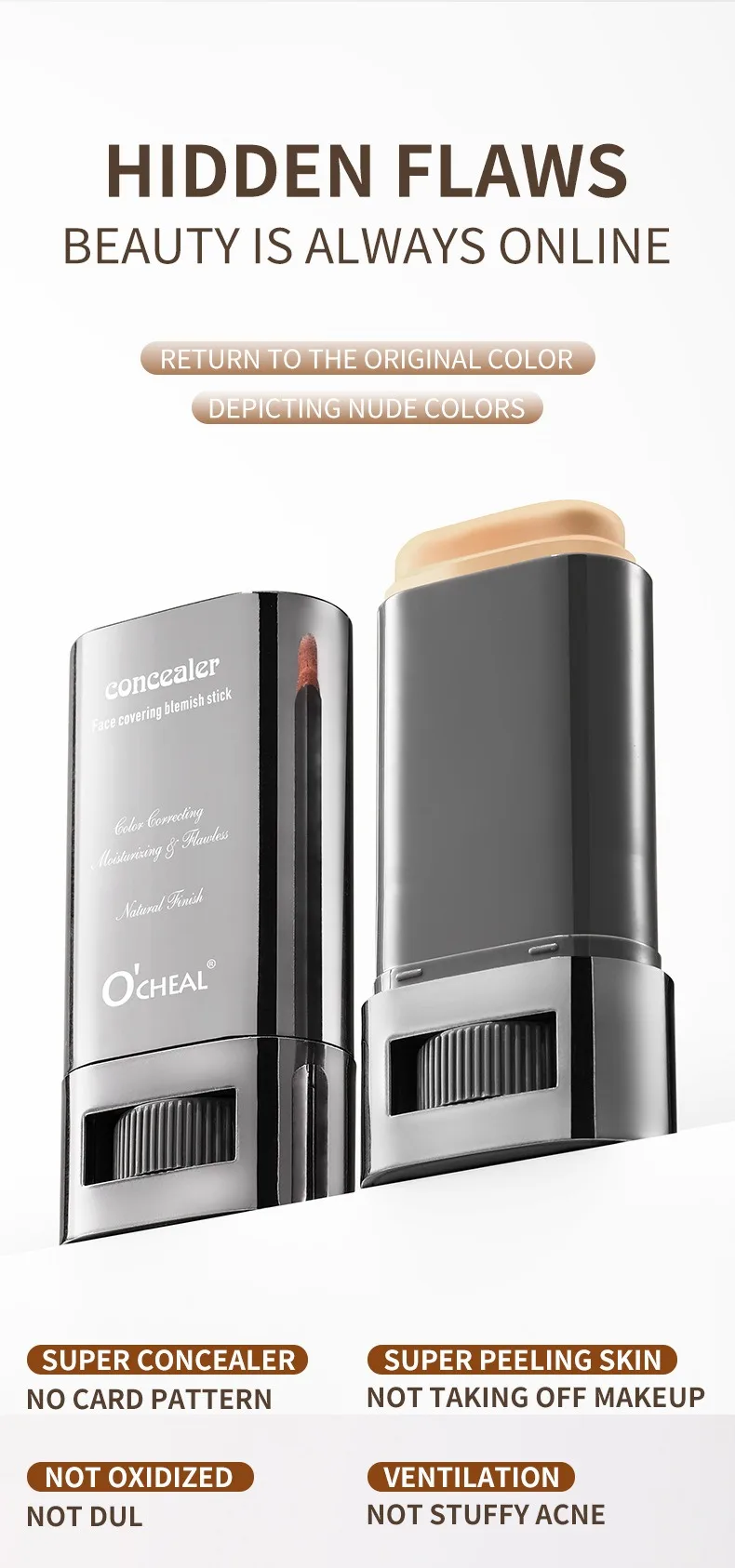 Description Picture 6 of itemMatte Foundation Cream Stick Waterproof Lasting Oil-control Cover Acne Base Smooth Makeup Moisturize Brighten Concealer Lip Base