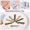 High Quality Durable Simple Metal Money Clip Bifold Bar Wallet Spring Clamp Cash Holder Replace Parts Spring Clamp Bag Accessory 6