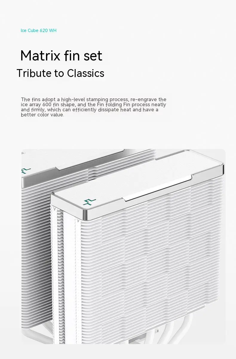 DeepCool AK620 ZERO DARK Twin Tower Radiator 6 Heat Pipes CPU Cooler Air Cooling