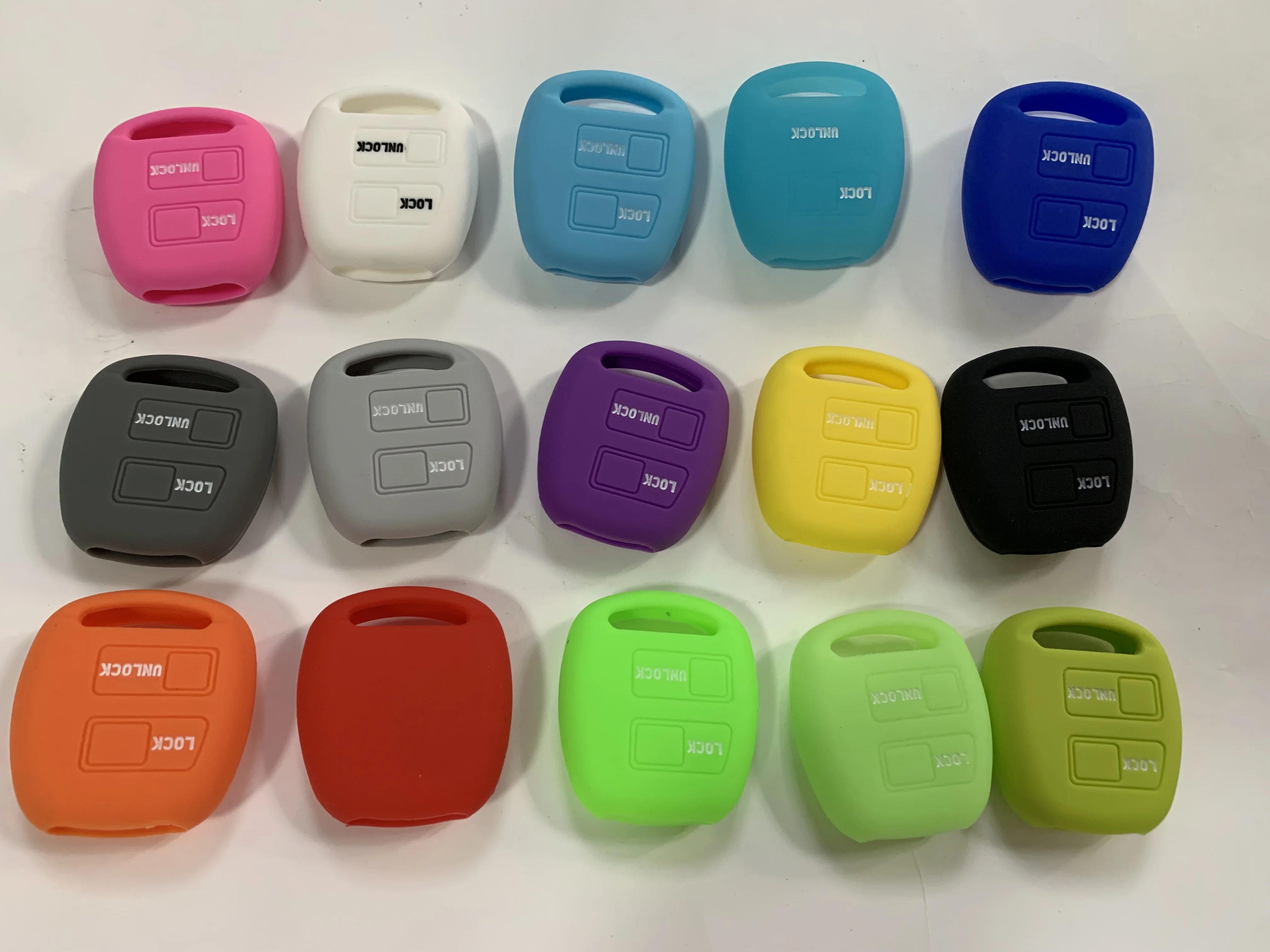 Silicone Key Car Cover Set Case Soft For Toyota 4Runner Corolla RAV4 Camry For Lexus RX LS GX SC 2 BTN Button Remote Shell Blank